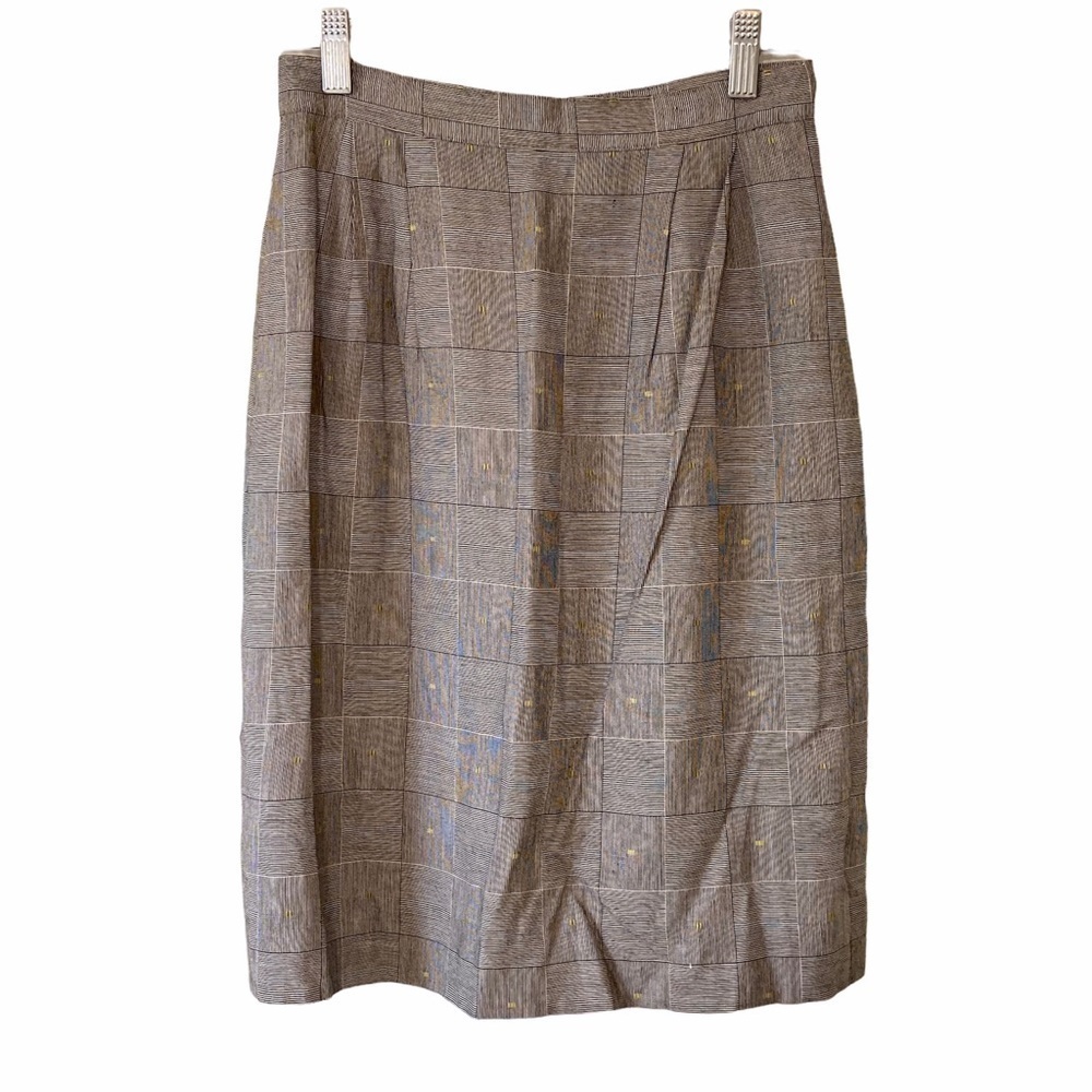 Vintage Plaid Gray with Yellow Accent Skirt Sz 4